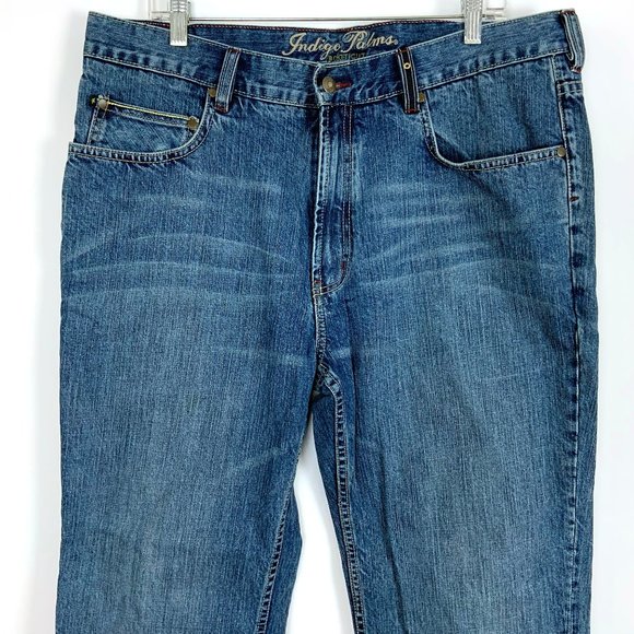 Vintage Tommy Bahama Indigo Palms Men's Bootcut Medium Wash Jeans 38/32 - Picture 3 of 16